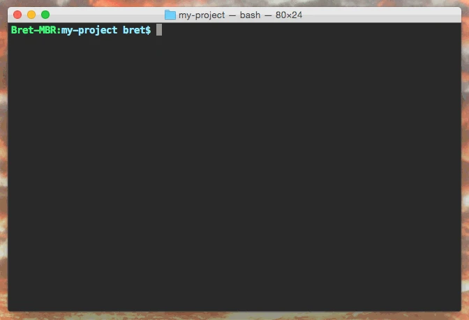 Terminal demonstration of changelog-init