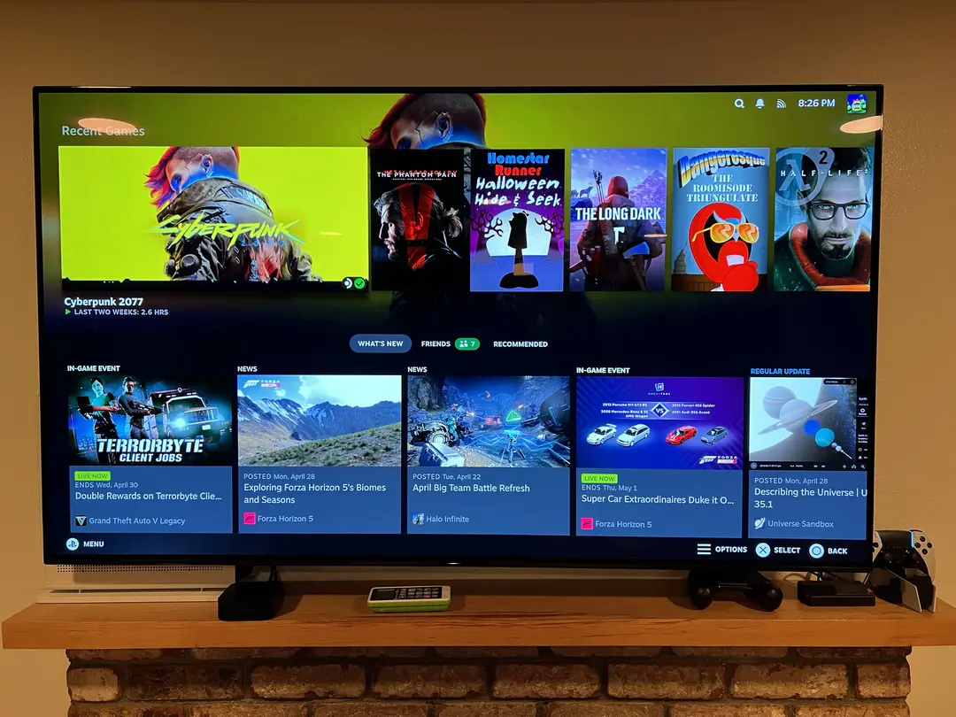 Screenshot of steam machines