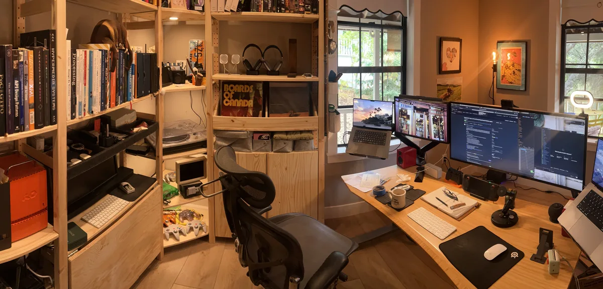 A view across my home office